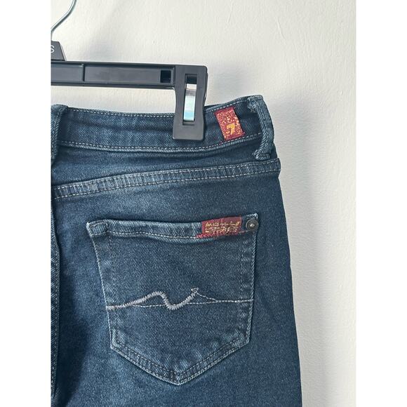 7 For All Mankind Jeans Size 12 Paxton Low Rise Grunge Straight Leg Festival - Picture 9 of 12